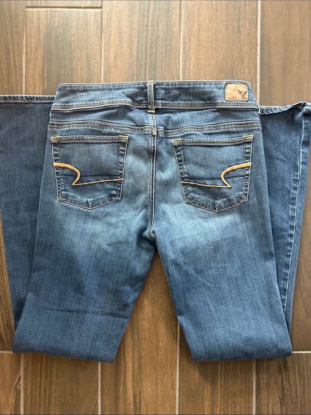 American Eagle Outfitters Women’s kick boot super stretch  Jeans 10 Long - Picture 4 of 4